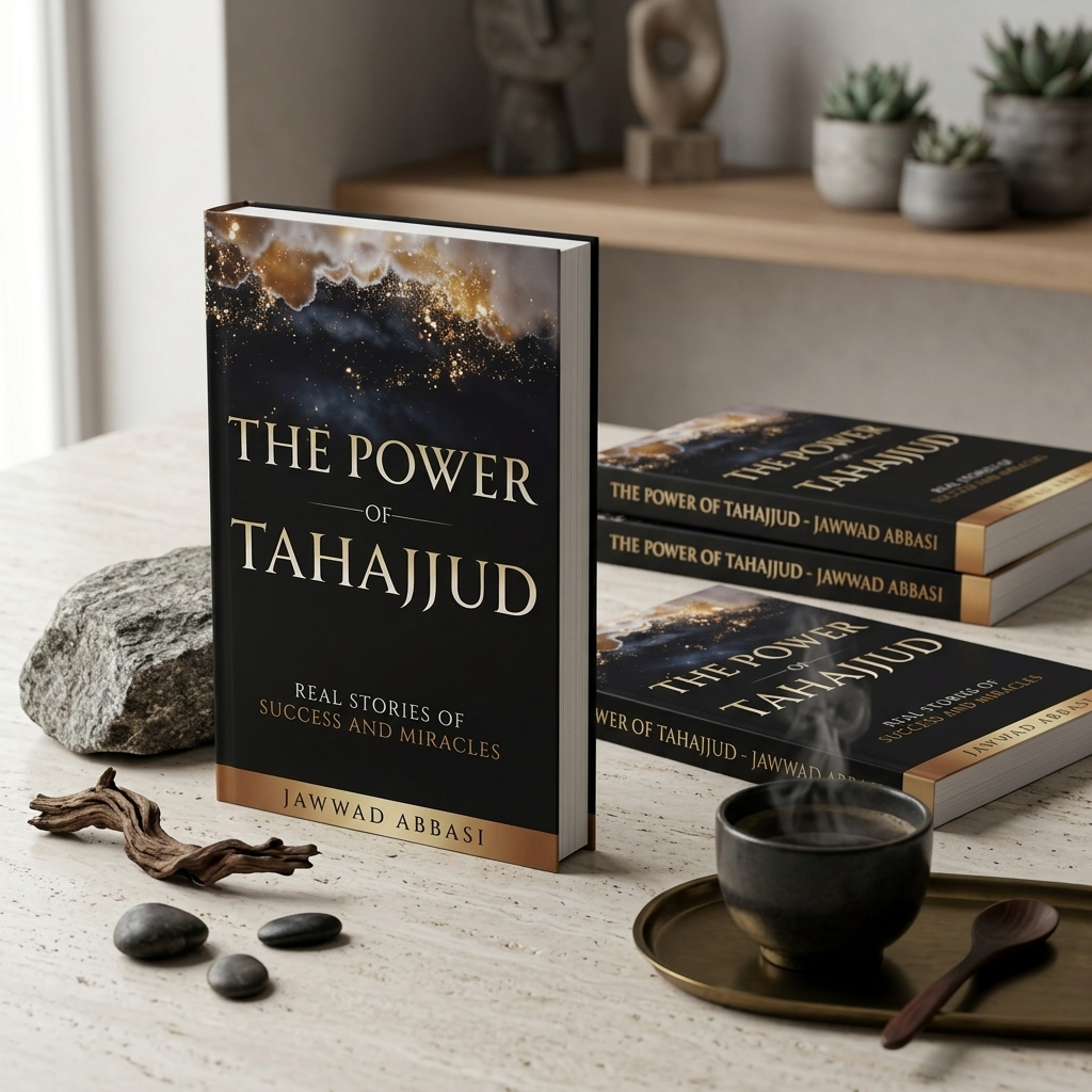 Book standing upright with stack of copies